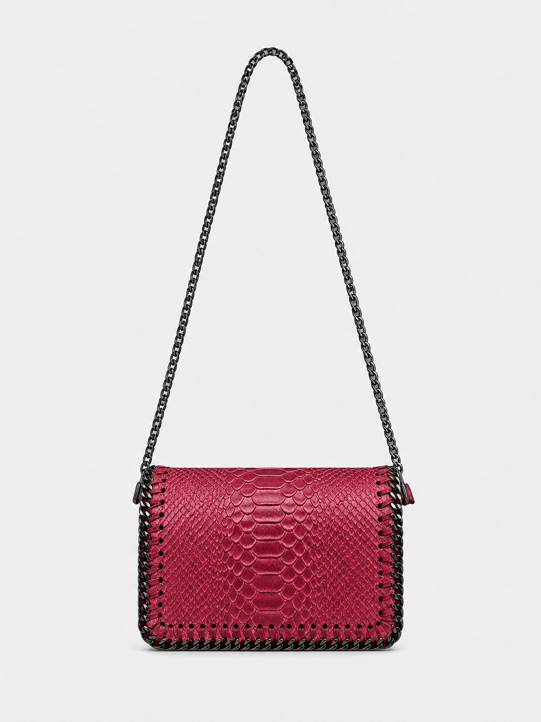 Sac midi en cuir bourgogne