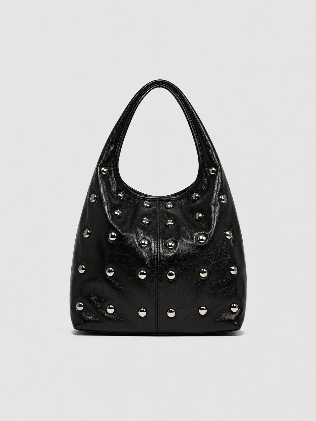 Sac à bandoulière noir clouté