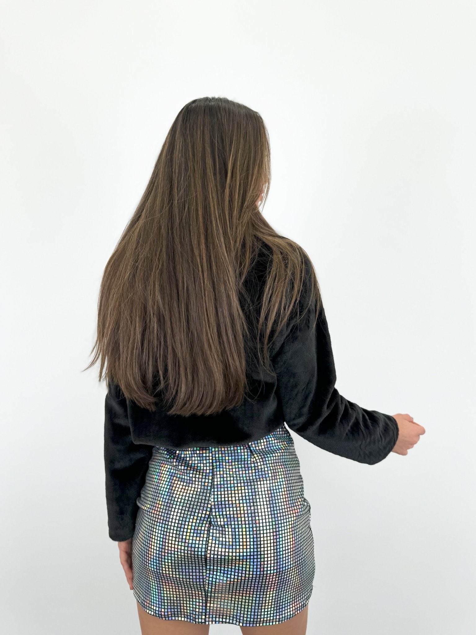 Giacca corta in pelliccia nera - Sorellas The Brand Barcelona S.L