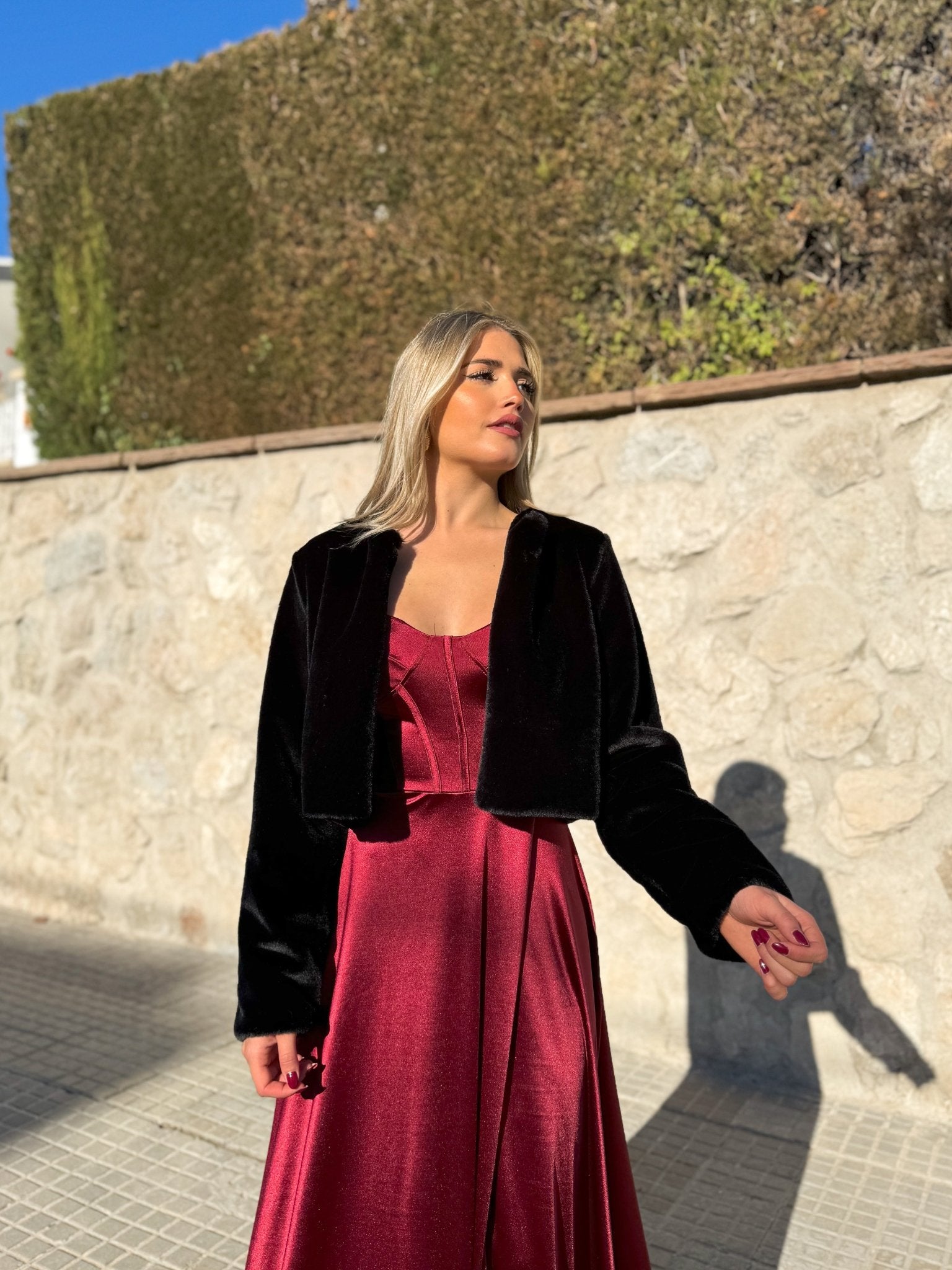 Giacca corta in pelliccia nera - Sorellas The Brand Barcelona S.L