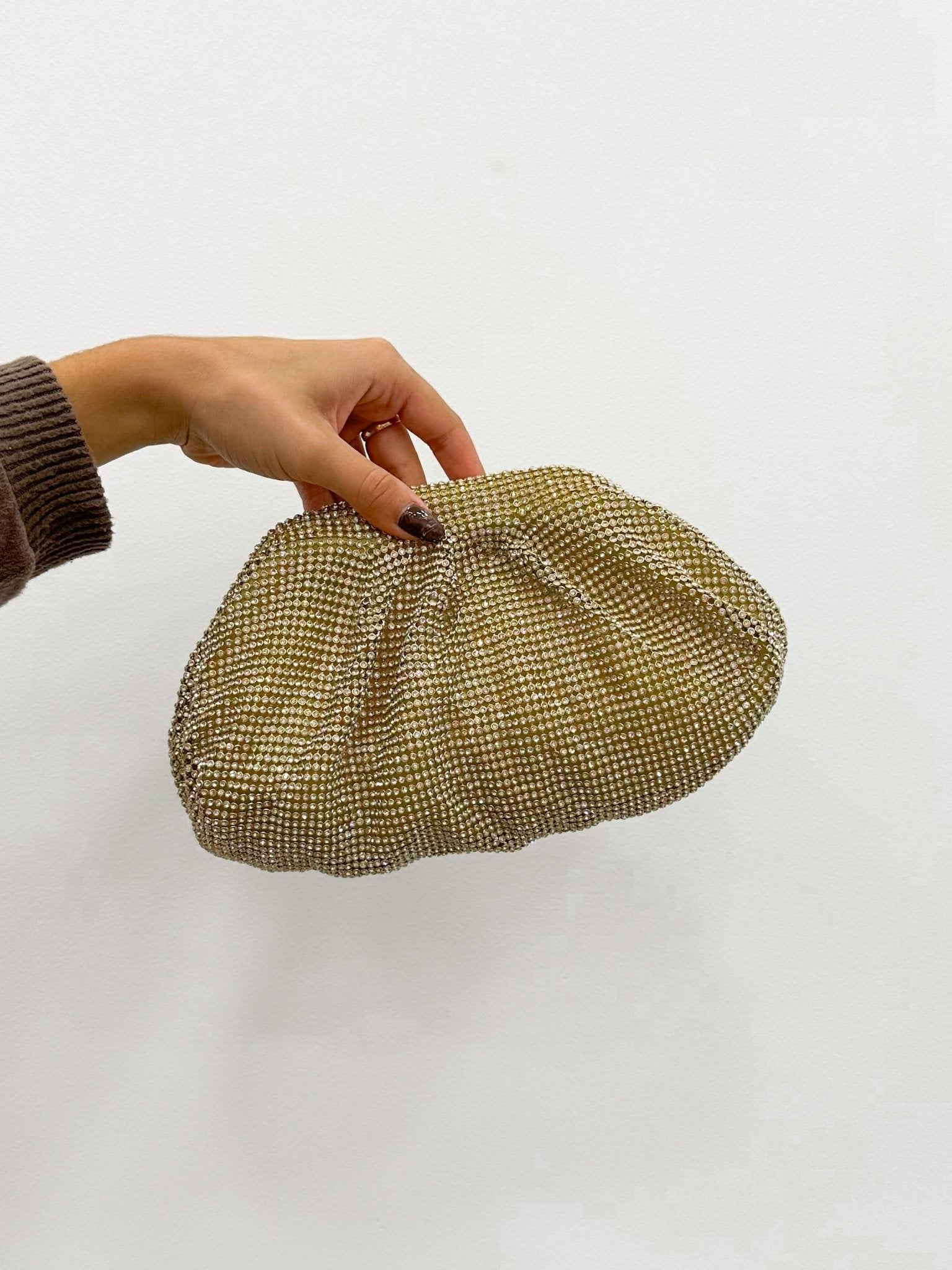 Clutch bombonera brillos dorado - Sorellas The Brand Barcelona S.L