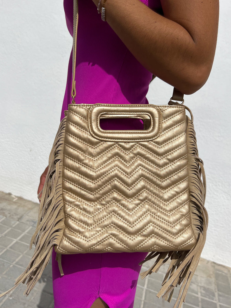 Bolso zigzag flecos dorado – Sorellas The Brand Barcelona S.L