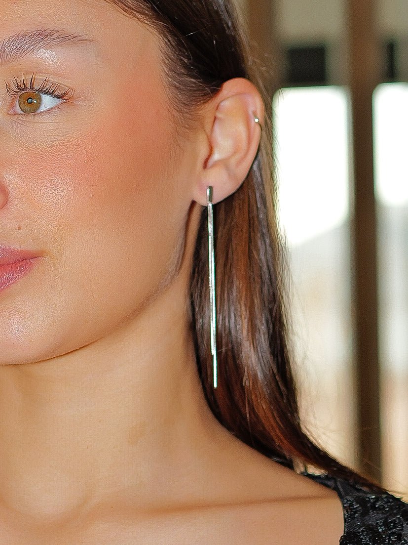 Pendientes cascada hilos plateados - Sorellas The Brand Barcelona S.L