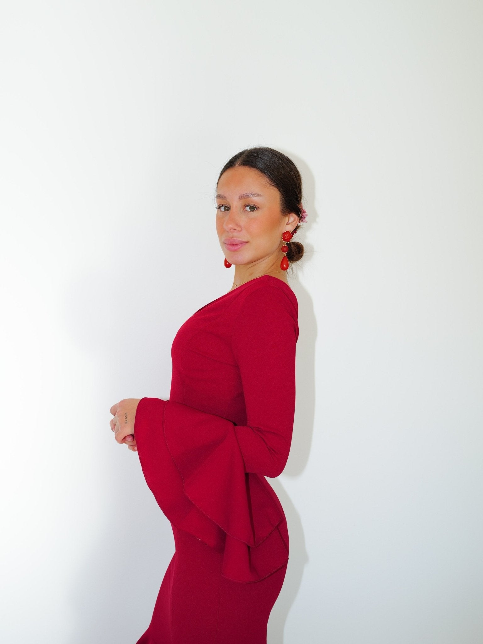 Traje flamenca volantes burdeos - Sorellas The Brand Barcelona S.L