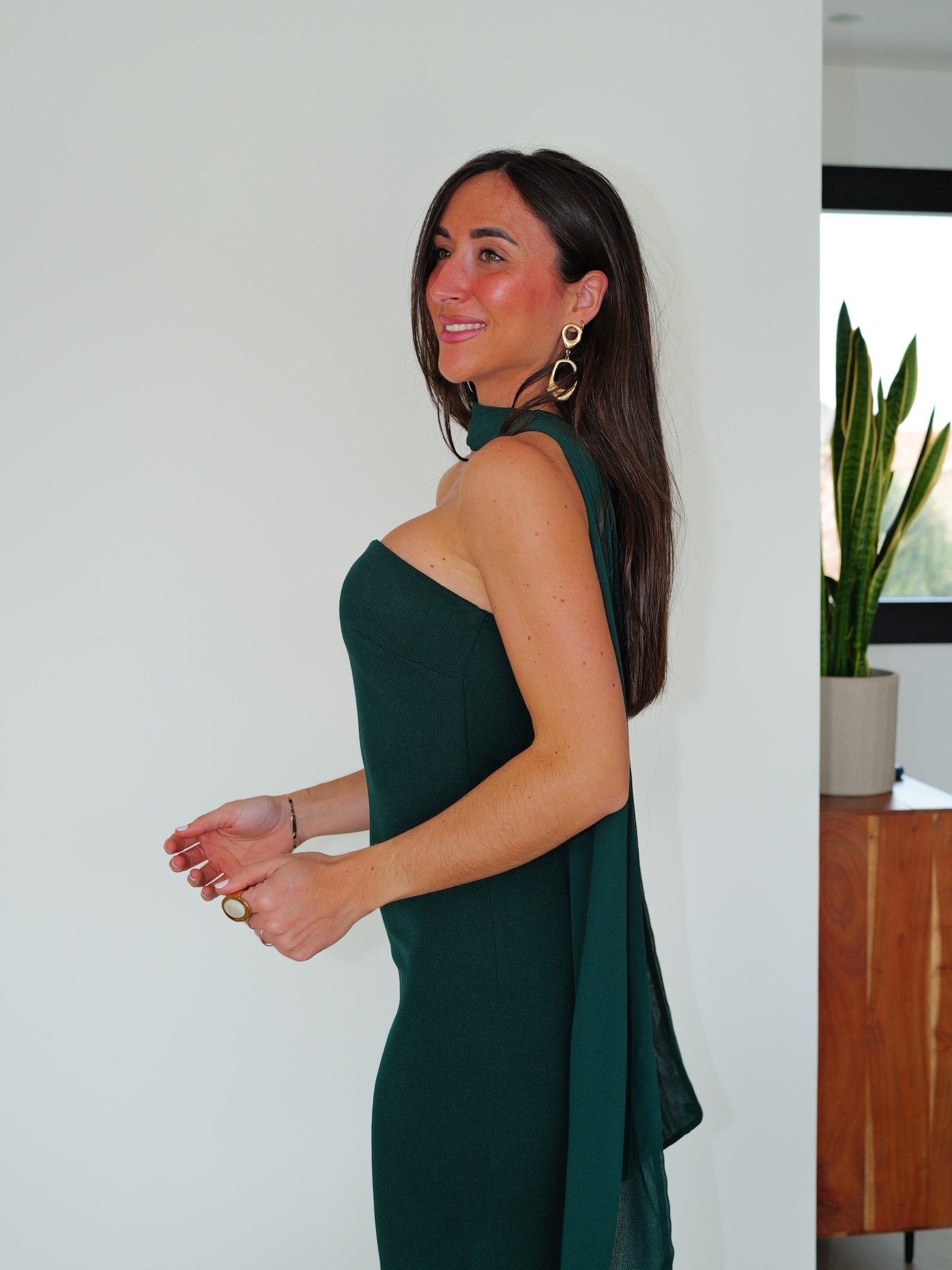 Mermaid dress with bottle green tulle choker - Sorellas The Brand Barcelona S.L.