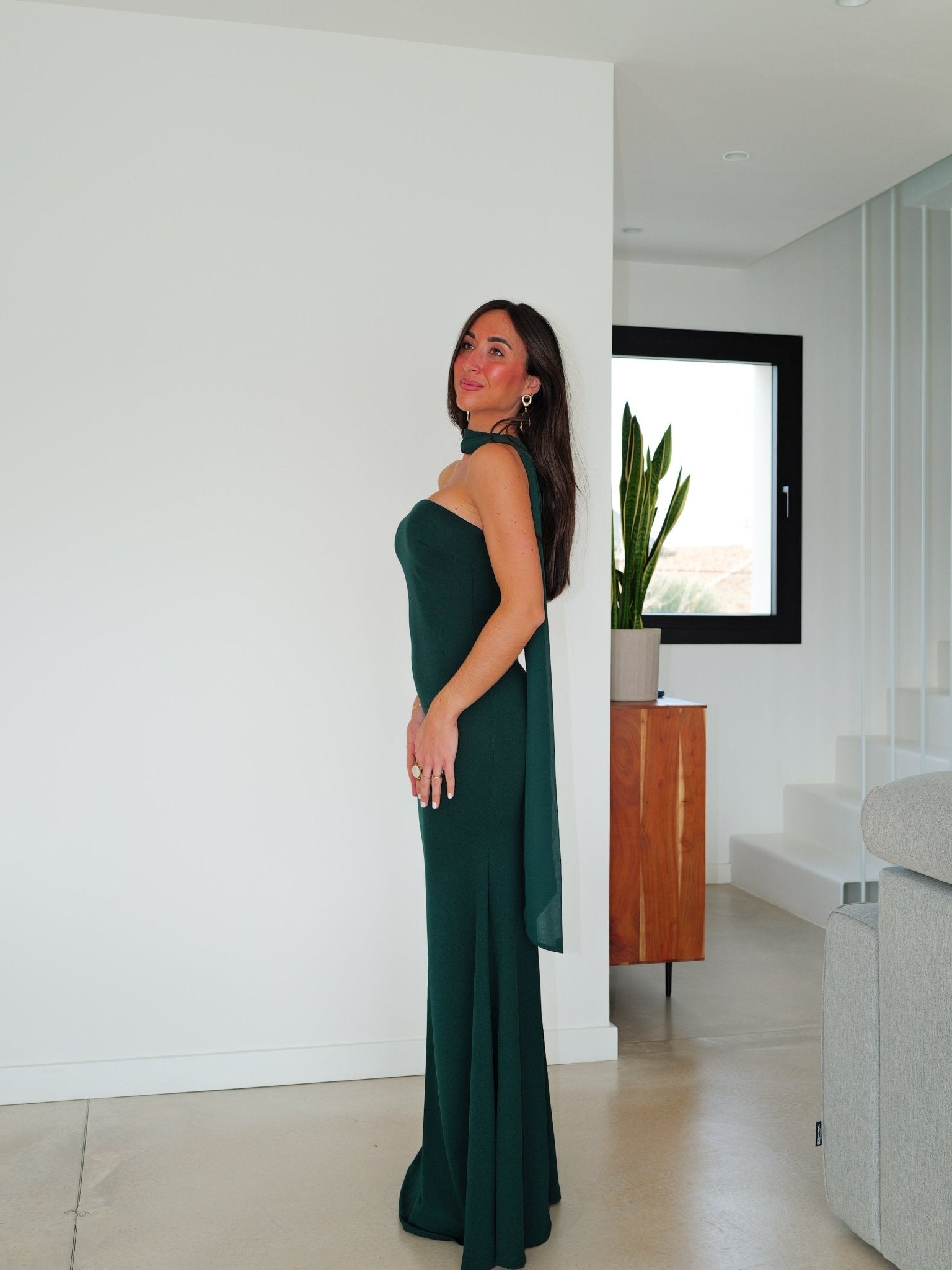 Mermaid dress with bottle green tulle choker - Sorellas The Brand Barcelona S.L.