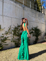 Vestido largo sirena verde