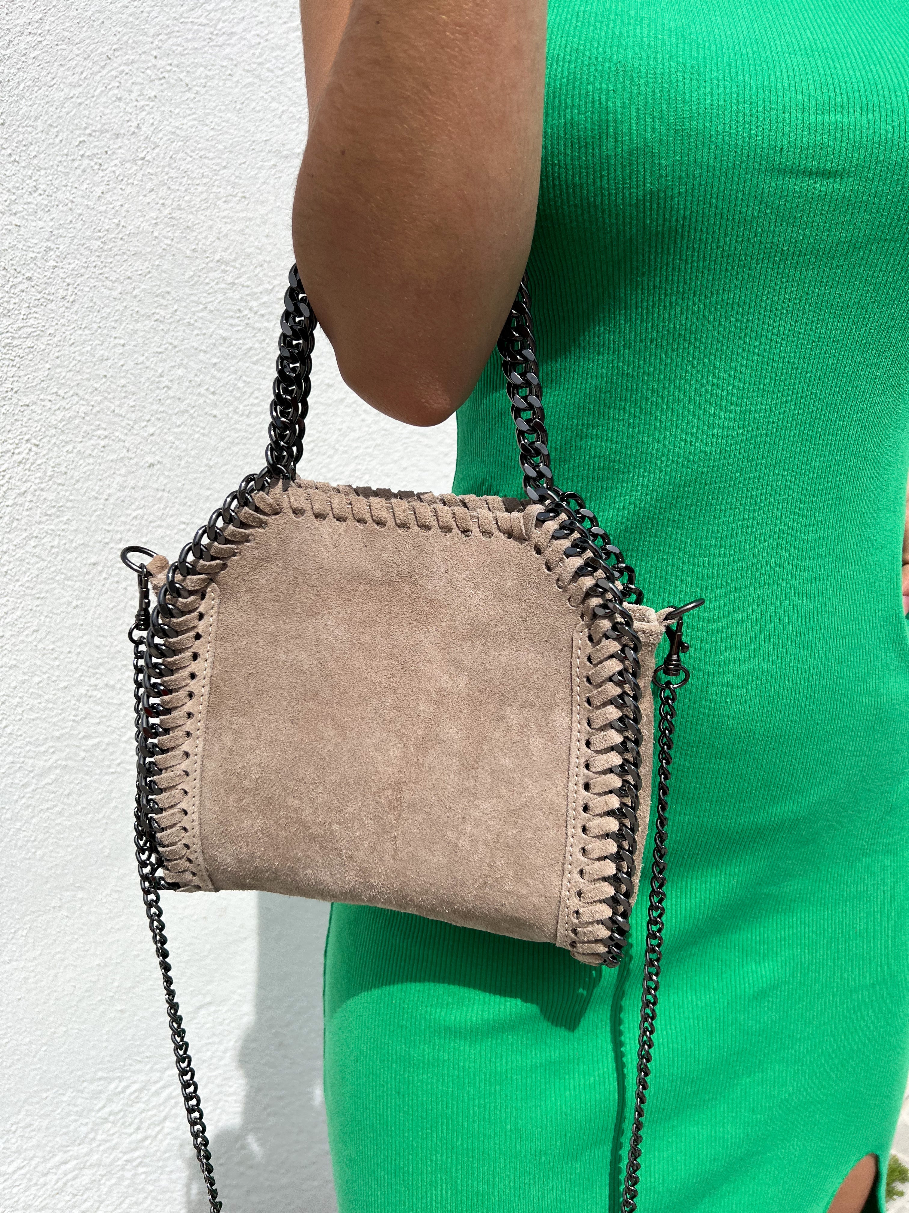 Bolso pocket bag ante beige