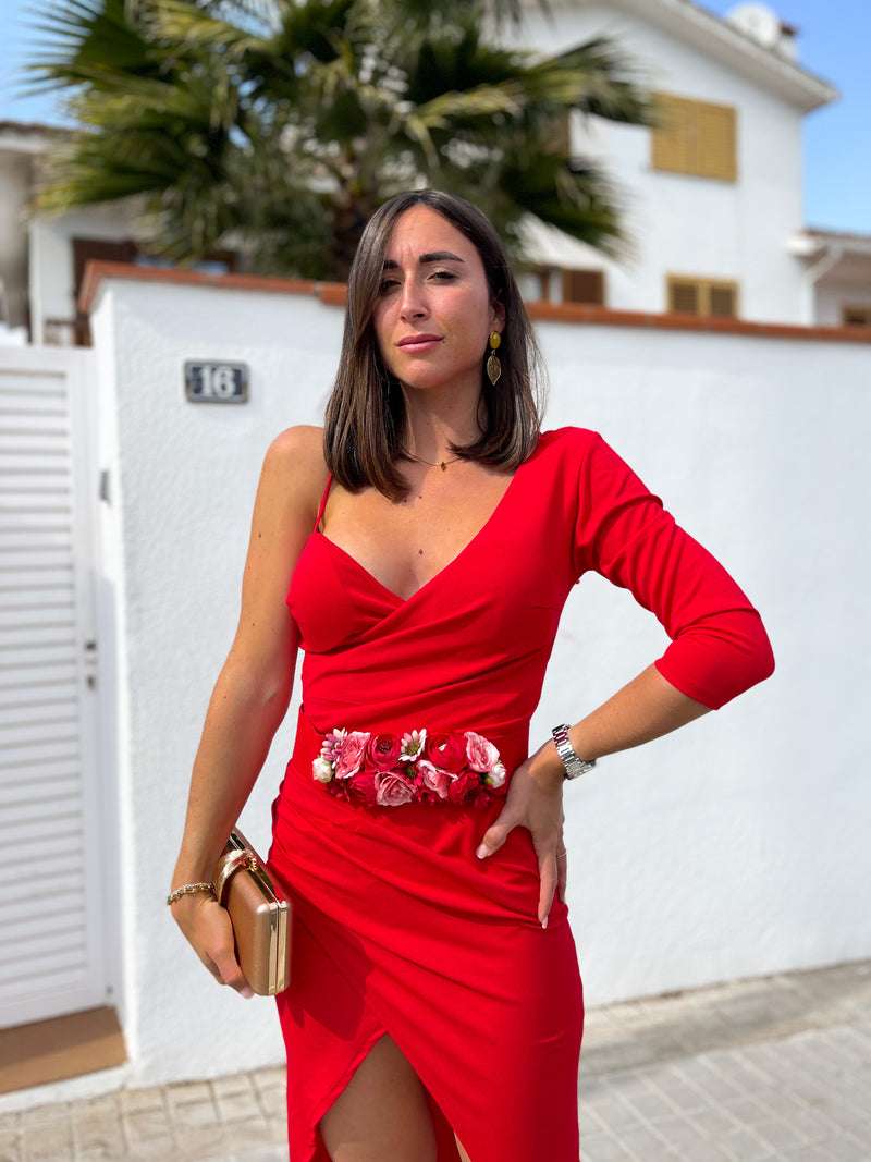 Cinturón flores rojo – Sorellas Brand Barcelona