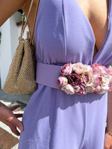 Cinturón flores violeta