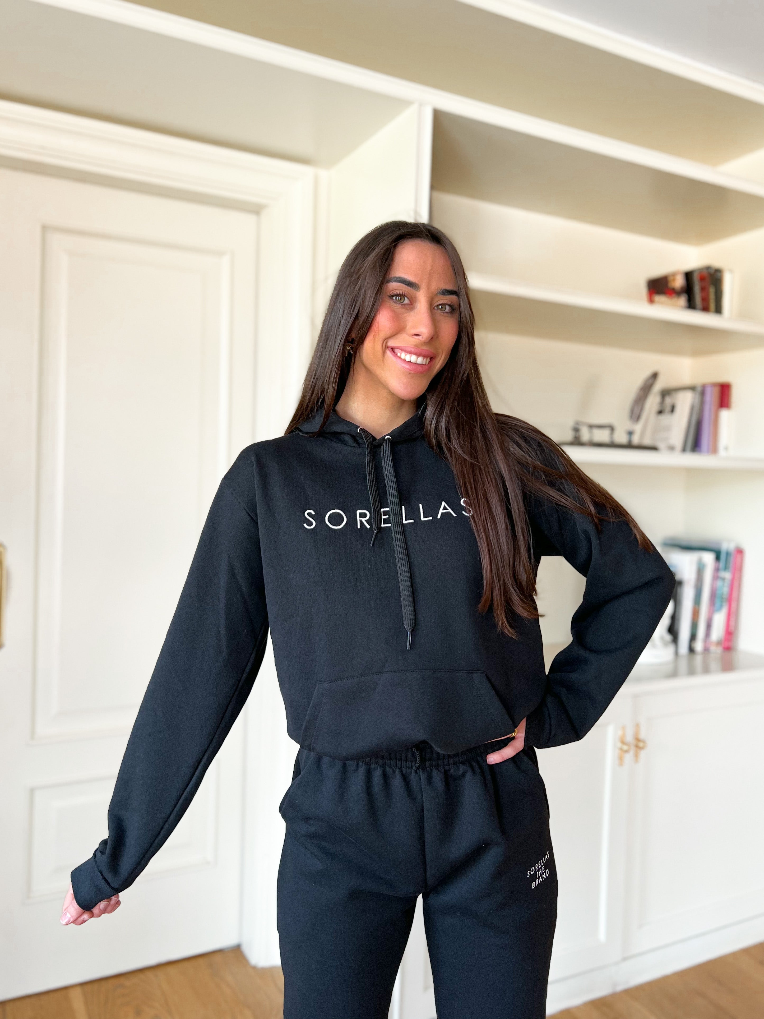 Sudadera Sorellas capucha negro