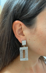 Pendientes cuadrado brillo