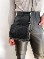 Bolso pocket cadenas negro