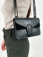 Bolso herradura piel negro