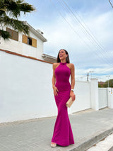 Vestido halter sirena amarena