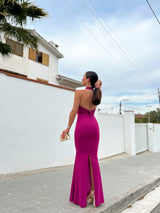 Vestido halter sirena amarena