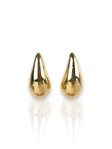 Large golden drop earrings