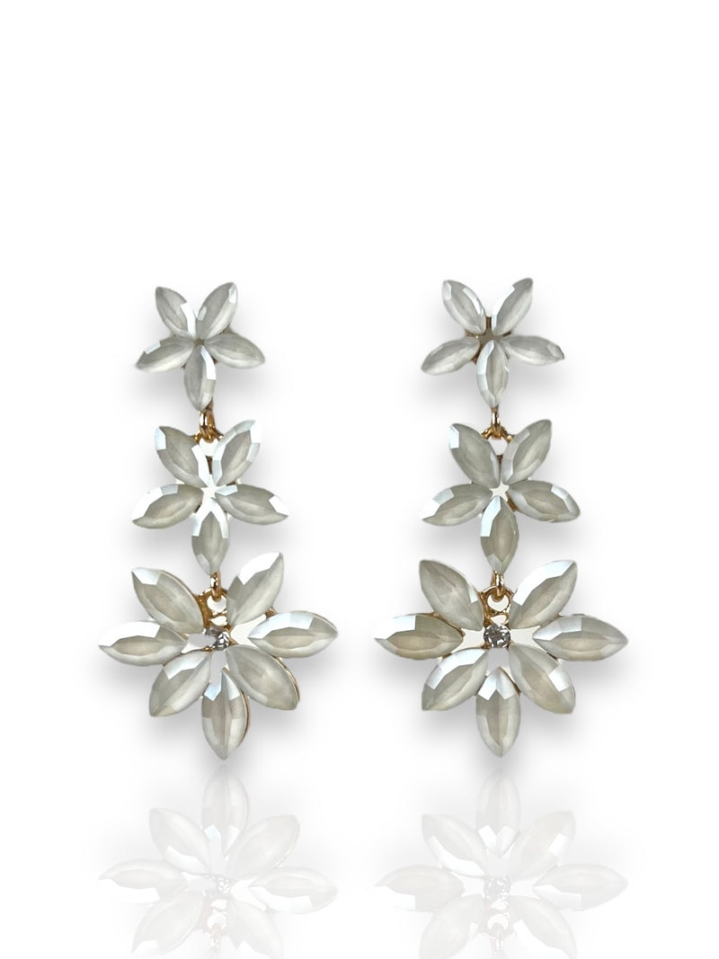 White stars earrings