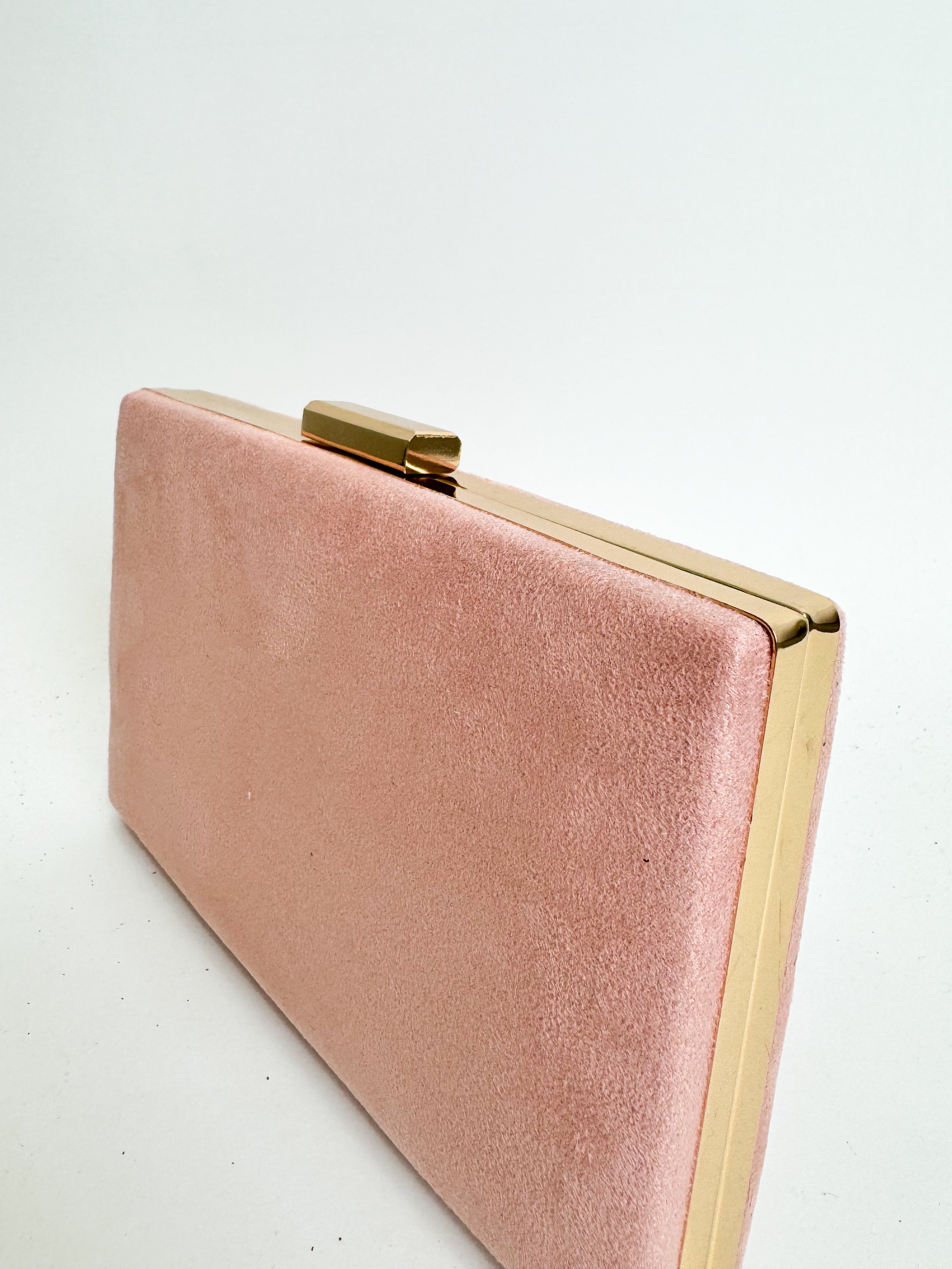 Pale pink horizontal clutch