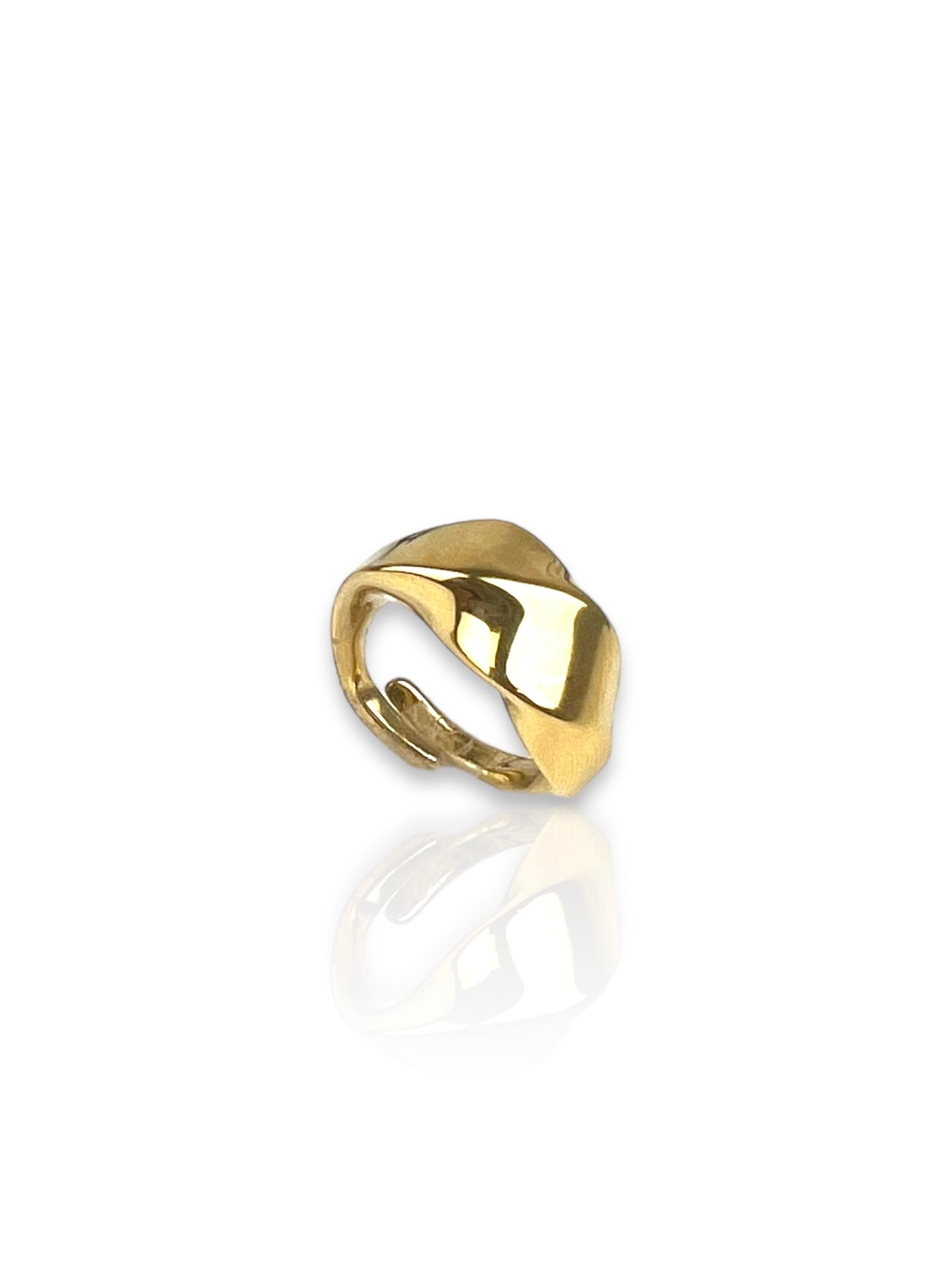 Golden wave ring