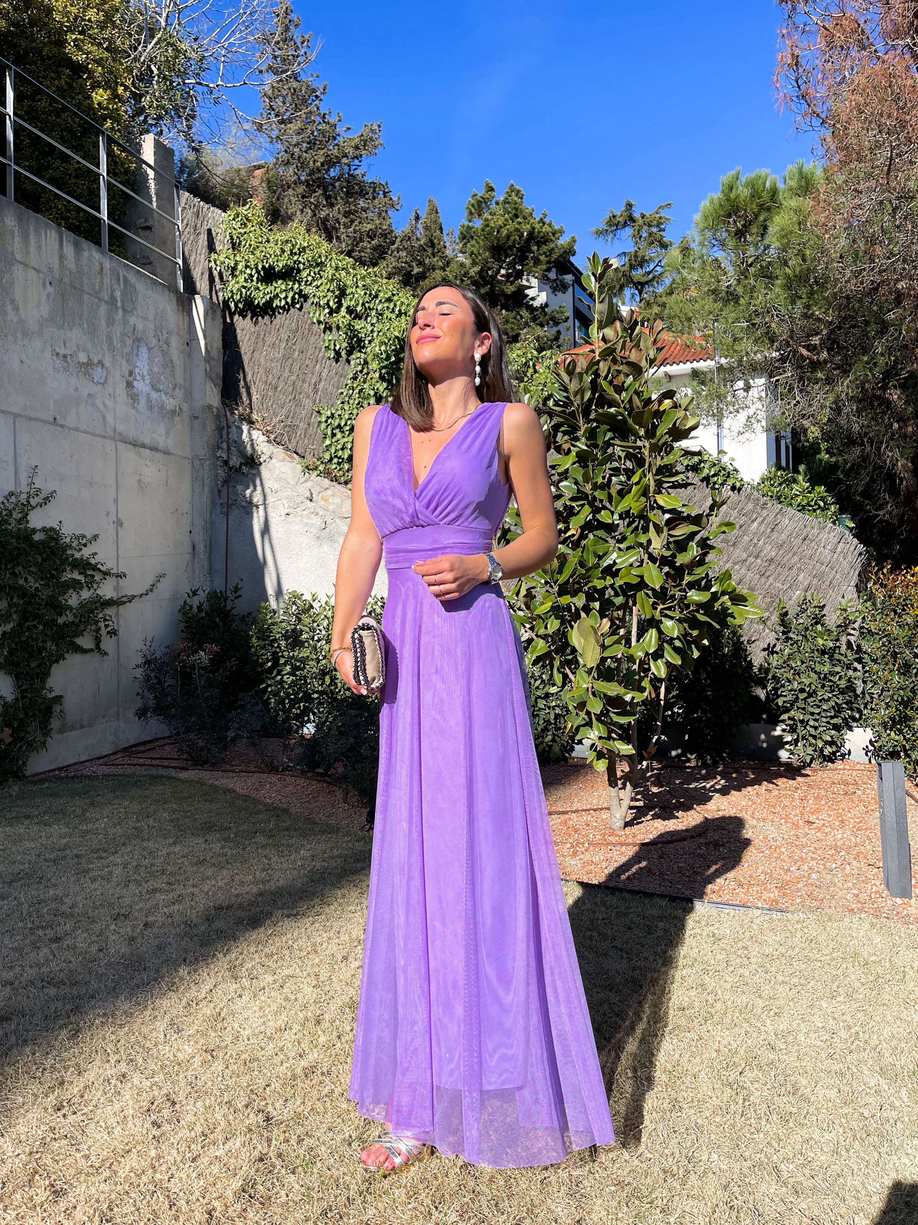 Lilac tulle peak dress