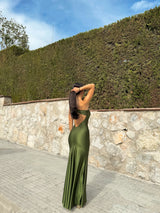 Olive knot assimilated back dress