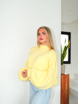 Jersey punto oversize amarillo