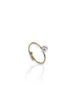 Golden pearl ring