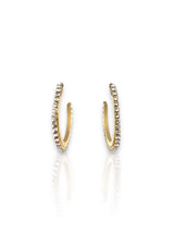 Gold-plated shiny hoop earrings