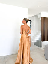 Corset dress golden word