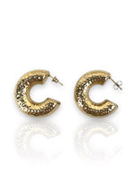 Golden half moon earrings