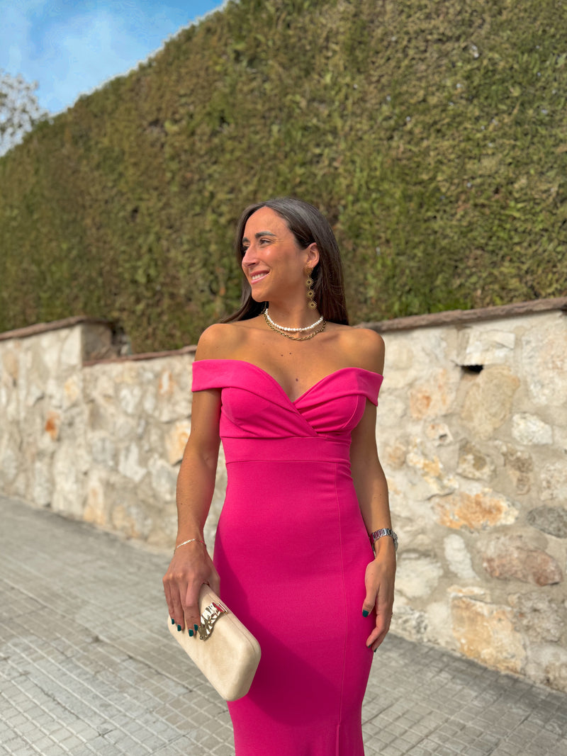 Fuchsia mermaid boat dress