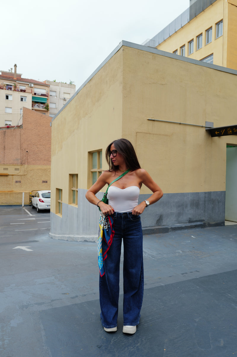 White push up bandeau top