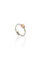 Rose flower golden ring