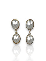 Double pearl earrings