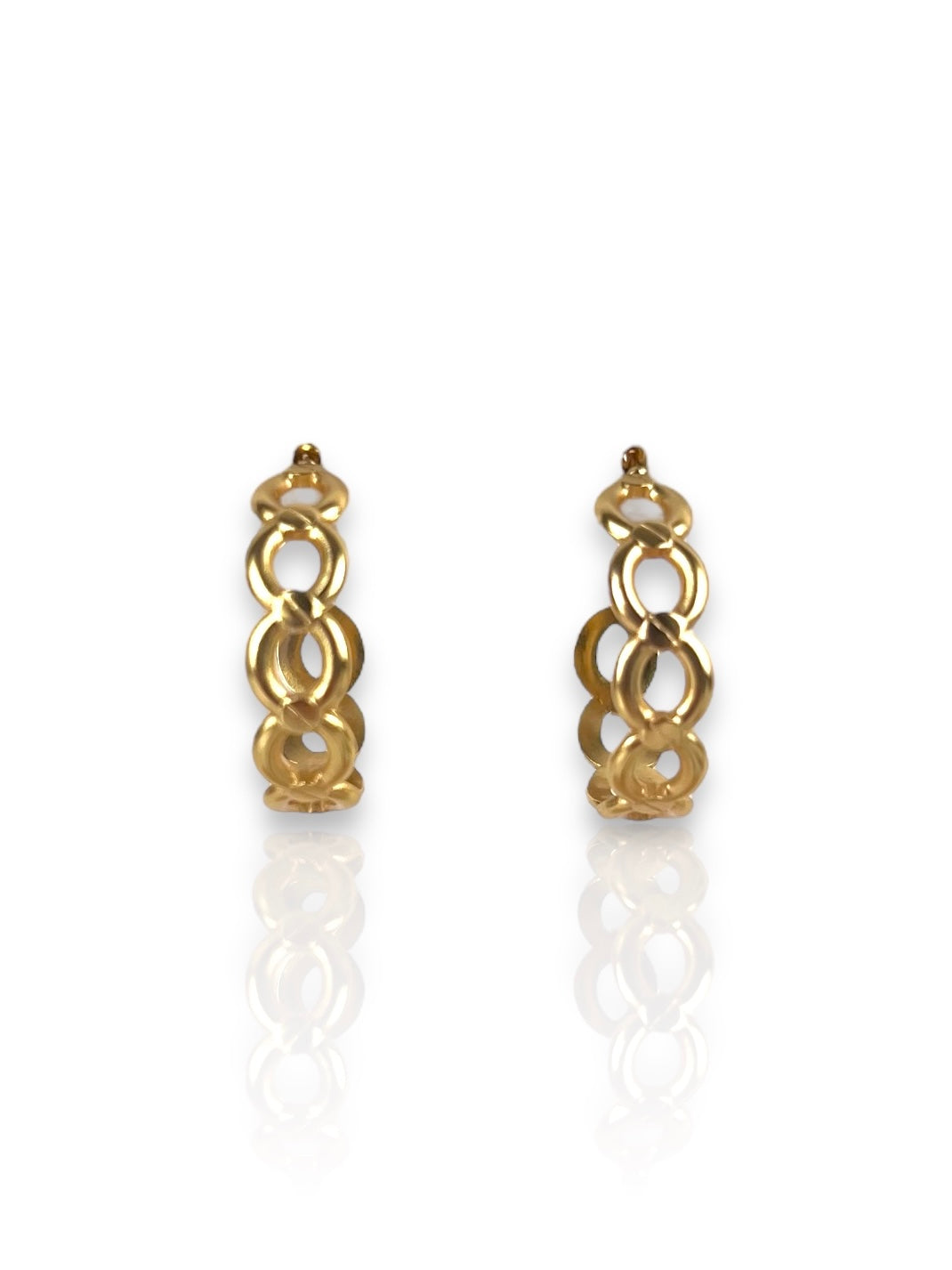 Earrings golden circles earrings