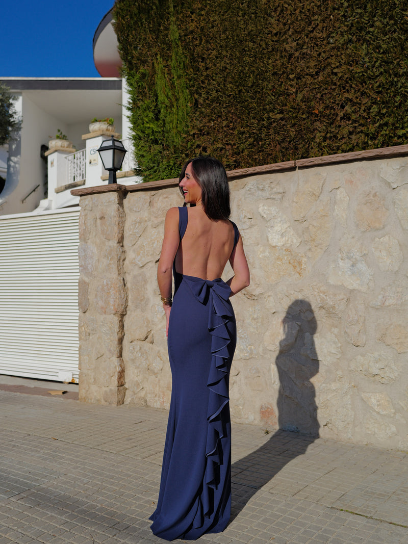 Navy mermaid long dress