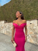 Fuchsia mermaid boat dress