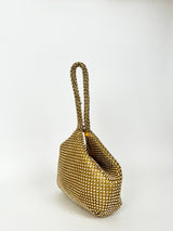 Gold glitter pocket clutch