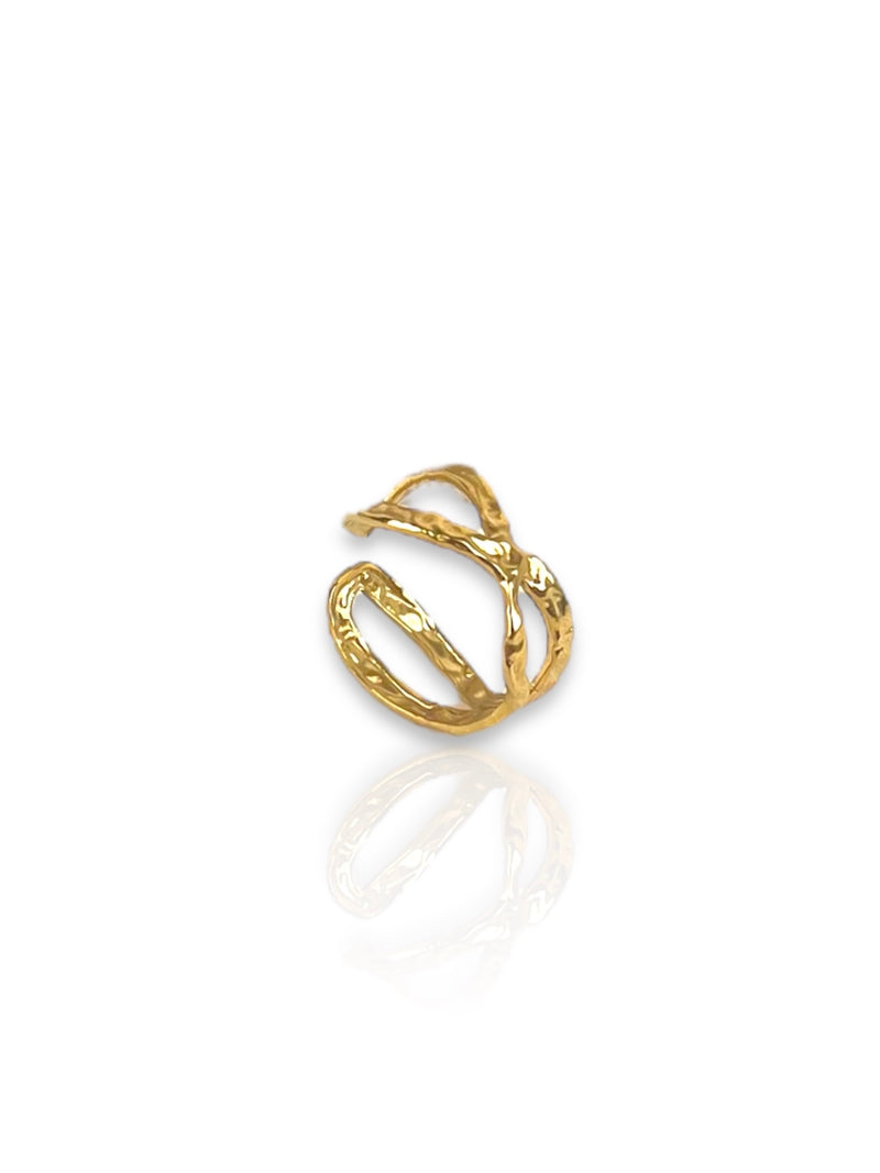 Gold ring asymmetrical