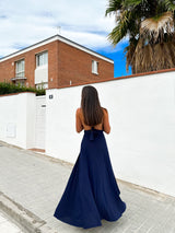 Multi navy long dress