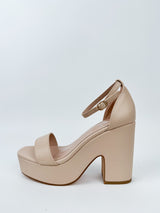 Nude maxi platform sandal