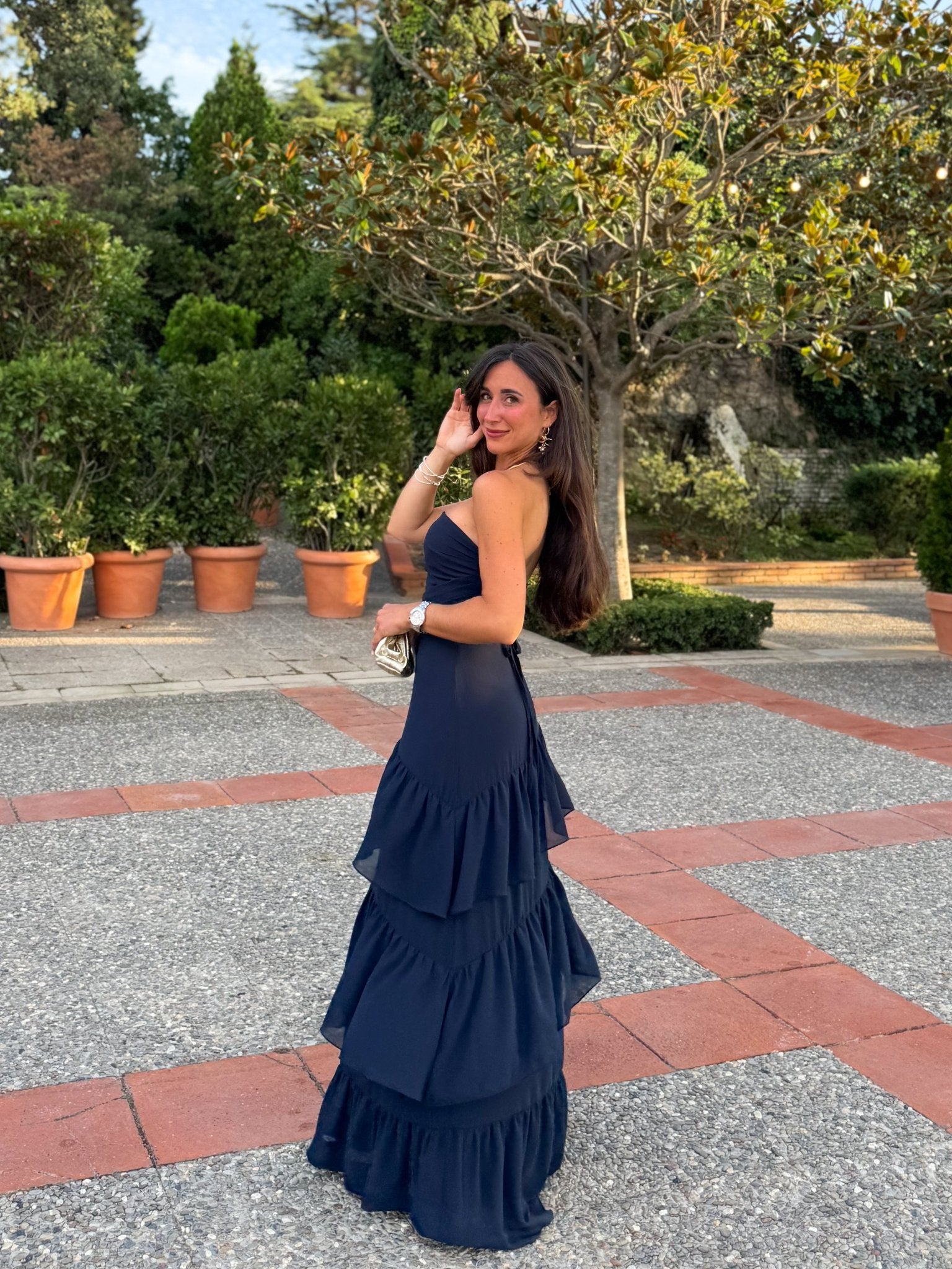 Navy blue ruffled dress - Sorellas The Brand Barcelona S.L.