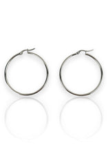 Silver plated hoop earrings