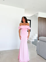 Long pink pompous dress