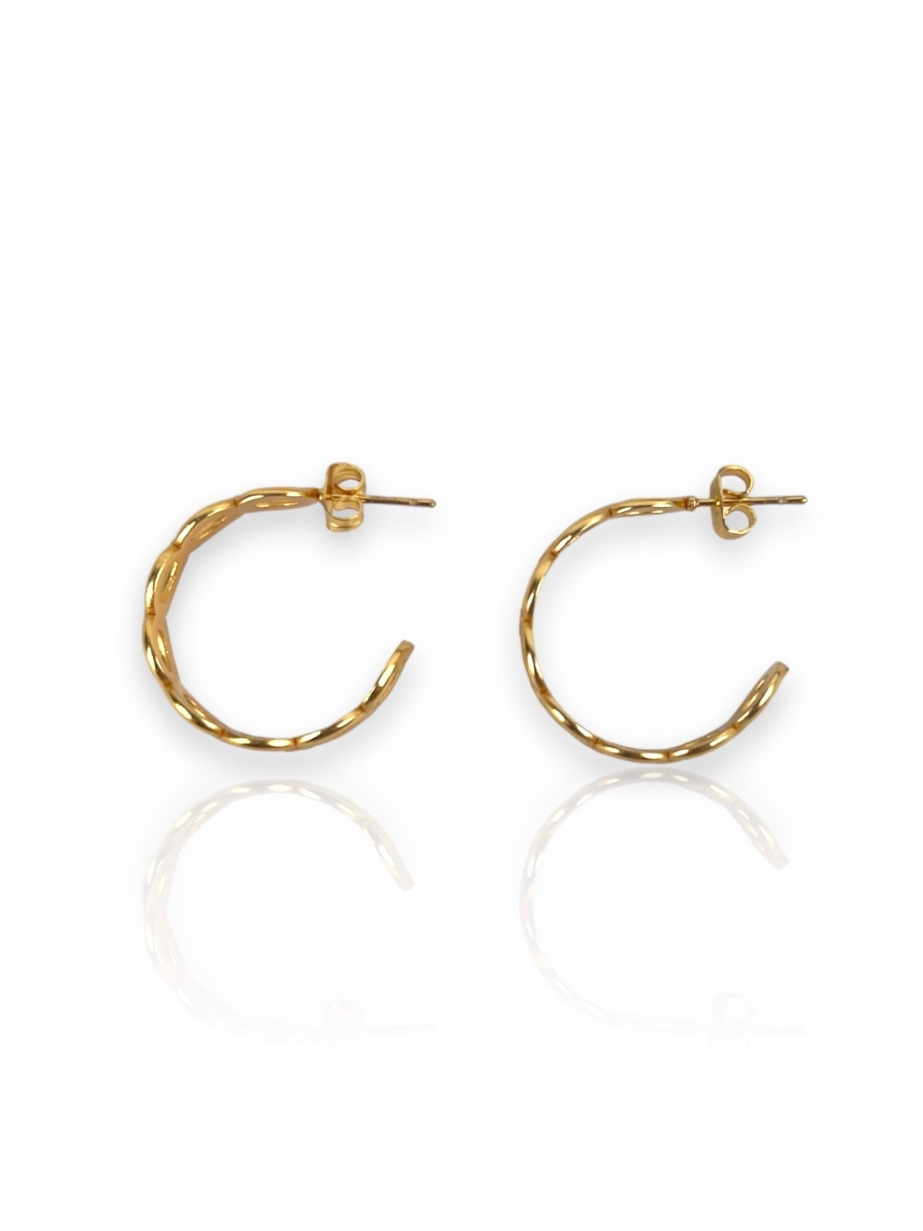 Earrings golden circles earrings