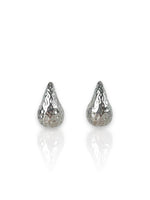 Silver strawberry drop earrings