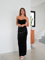 Black velvet corse dress