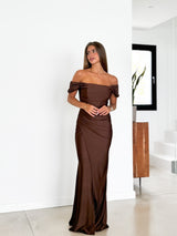 Brown sleeveless dress