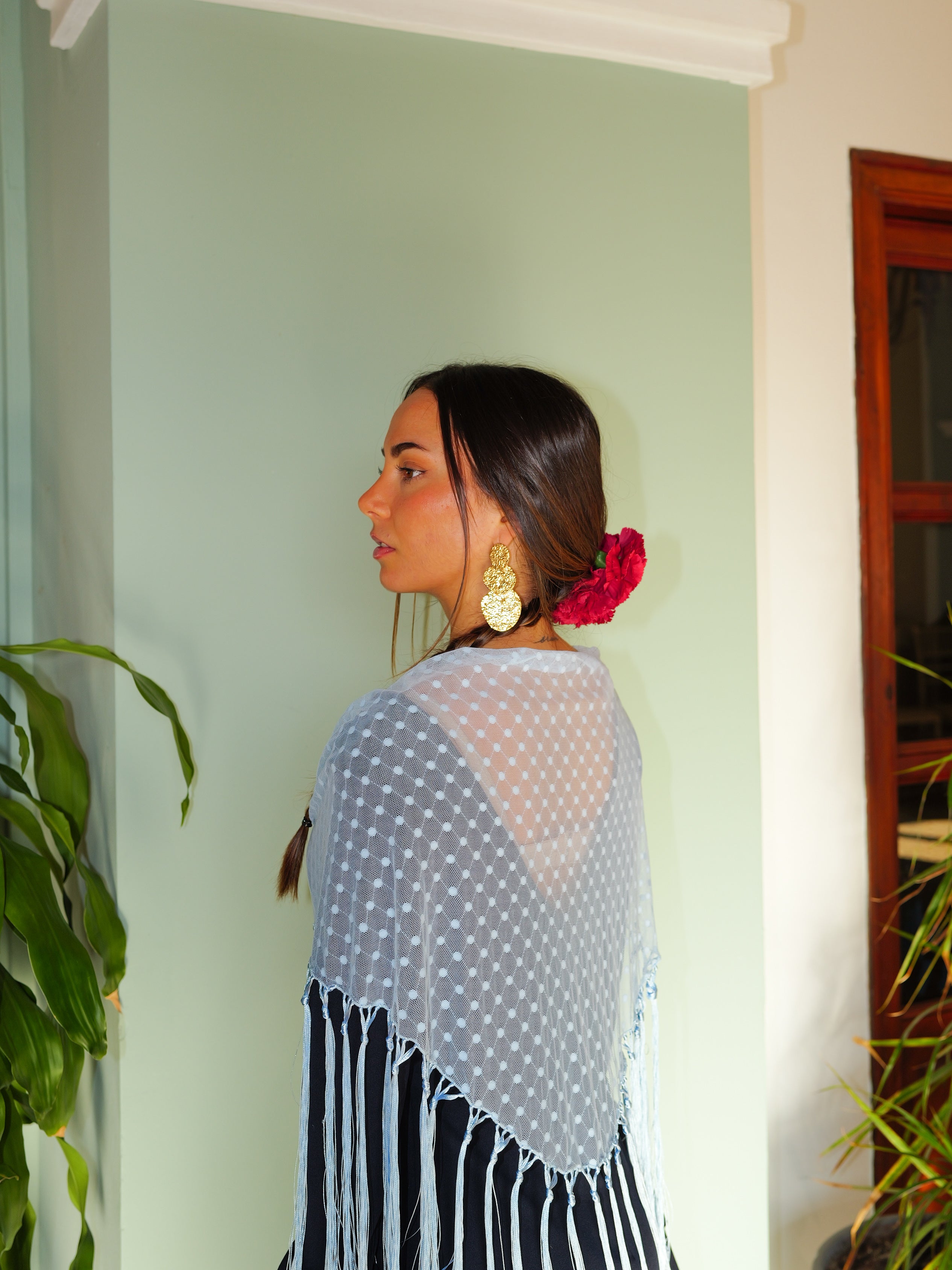 Flamenco shawl topos cielo